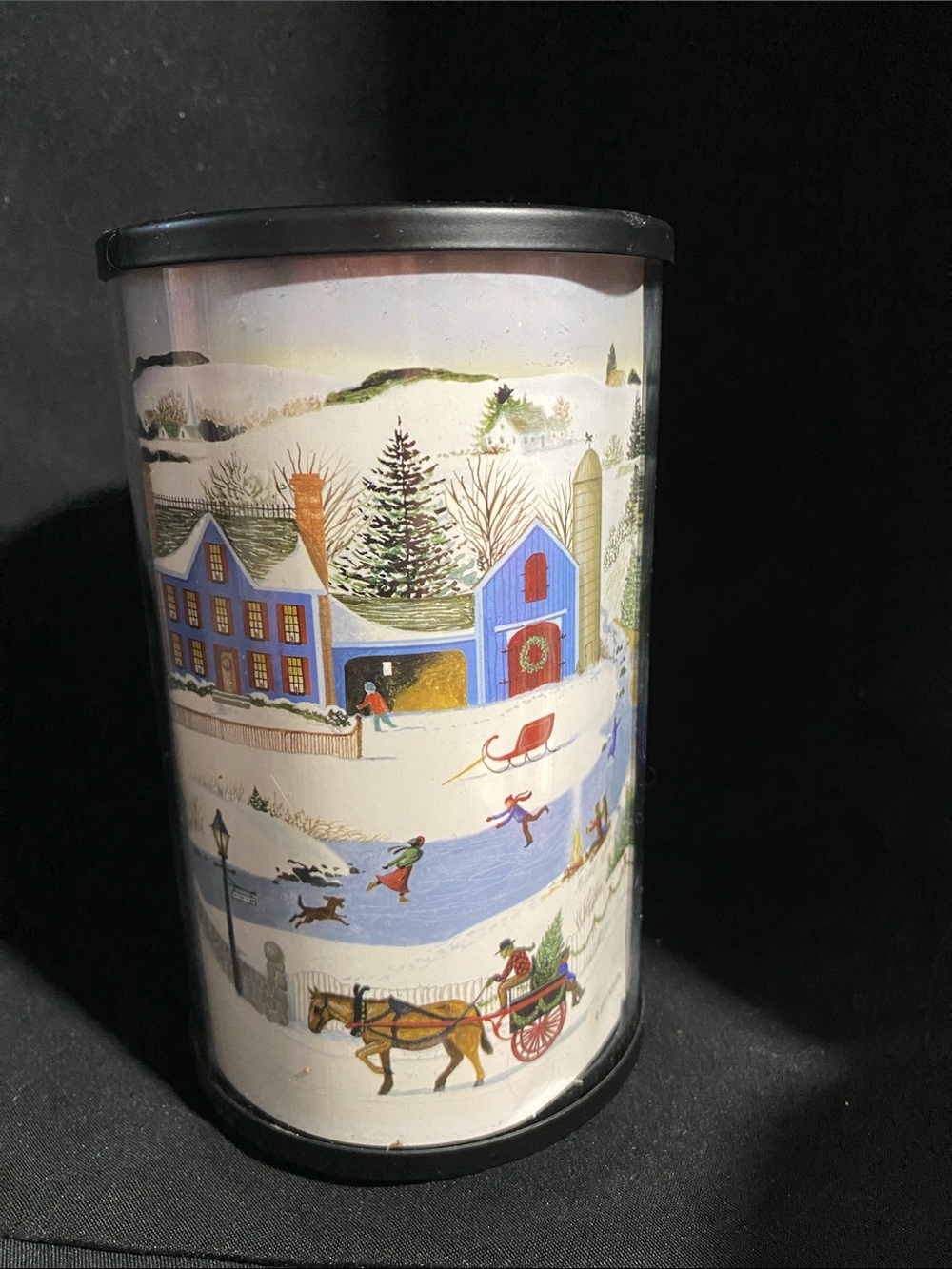 VTG Partylite Express It Votive Luminary Glass Candle Holder removable Christmas